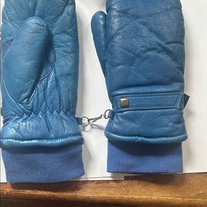 GORE-TEX Blue Leather Women's Gloves